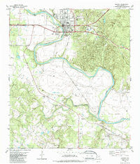 Bastrop Texas Historical topographic map, 1:24000 scale, 7.5 X 7.5 Minute, Year 1982