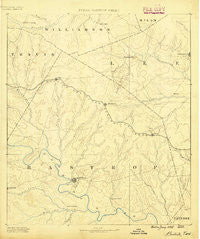 Bastrop Texas Historical topographic map, 1:125000 scale, 30 X 30 Minute, Year 1885