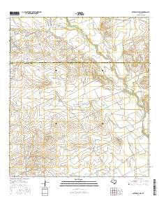 Batesville Hill Texas Current topographic map, 1:24000 scale, 7.5 X 7.5 Minute, Year 2016