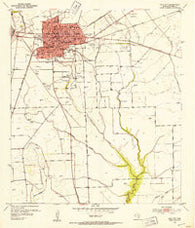 Bay City Texas Historical topographic map, 1:24000 scale, 7.5 X 7.5 Minute, Year 1952