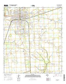 Bay City Texas Current topographic map, 1:24000 scale, 7.5 X 7.5 Minute, Year 2016