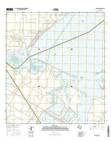 Bayside Texas Current topographic map, 1:24000 scale, 7.5 X 7.5 Minute, Year 2016