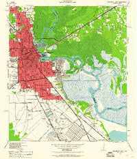Beaumont East Texas Historical topographic map, 1:24000 scale, 7.5 X 7.5 Minute, Year 1943
