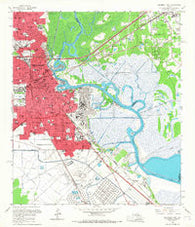 Beaumont East Texas Historical topographic map, 1:24000 scale, 7.5 X 7.5 Minute, Year 1960