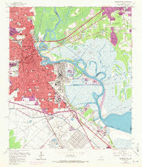 Beaumont East Texas Historical topographic map, 1:24000 scale, 7.5 X 7.5 Minute, Year 1960