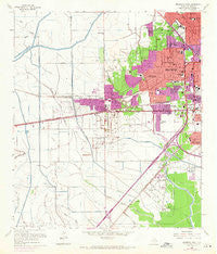 Beaumont West Texas Historical topographic map, 1:24000 scale, 7.5 X 7.5 Minute, Year 1960