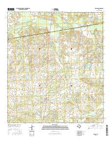 Bedias Texas Current topographic map, 1:24000 scale, 7.5 X 7.5 Minute, Year 2016