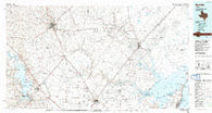 Beeville Texas Historical topographic map, 1:100000 scale, 30 X 60 Minute, Year 1985