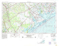 Beeville Texas Historical topographic map, 1:250000 scale, 1 X 2 Degree, Year 1956