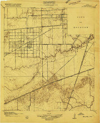 Bellaire Texas Historical topographic map, 1:24000 scale, 7.5 X 7.5 Minute, Year 1915
