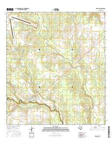 Berclair Texas Current topographic map, 1:24000 scale, 7.5 X 7.5 Minute, Year 2016