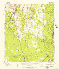 Bessmay Texas Historical topographic map, 1:62500 scale, 15 X 15 Minute, Year 1955