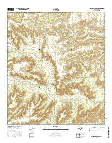 Big Canyon Ranch NW Texas Current topographic map, 1:24000 scale, 7.5 X 7.5 Minute, Year 2016