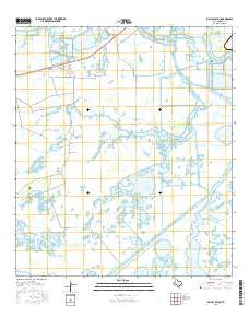 Big Hill Bayou Texas Current topographic map, 1:24000 scale, 7.5 X 7.5 Minute, Year 2016