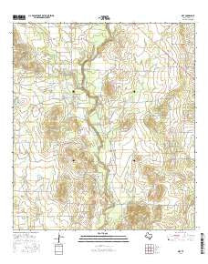 Biry Texas Current topographic map, 1:24000 scale, 7.5 X 7.5 Minute, Year 2016