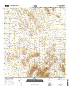 Bissett Mountain Texas Current topographic map, 1:24000 scale, 7.5 X 7.5 Minute, Year 2016