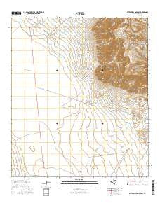 Bitter Well Mountain Texas Current topographic map, 1:24000 scale, 7.5 X 7.5 Minute, Year 2016