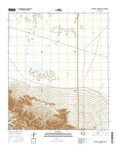 Bitter Well Mountain SW Texas Current topographic map, 1:24000 scale, 7.5 X 7.5 Minute, Year 2016