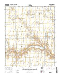 Bivins Lake Texas Current topographic map, 1:24000 scale, 7.5 X 7.5 Minute, Year 2016