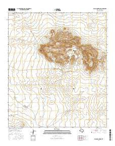 Black Mountains Texas Current topographic map, 1:24000 scale, 7.5 X 7.5 Minute, Year 2016