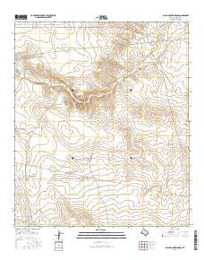 Black Mountains NW Texas Current topographic map, 1:24000 scale, 7.5 X 7.5 Minute, Year 2016
