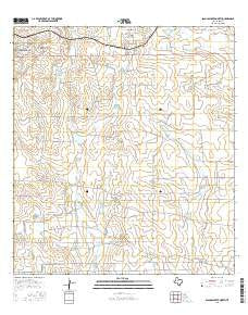 Blancas Creek North Texas Current topographic map, 1:24000 scale, 7.5 X 7.5 Minute, Year 2016