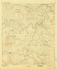 Blanco Texas Historical topographic map, 1:125000 scale, 30 X 30 Minute, Year 1894