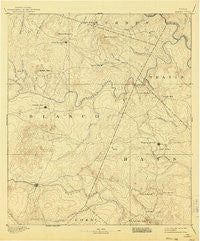 Blanco Texas Historical topographic map, 1:125000 scale, 30 X 30 Minute, Year 1894