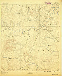 Blanco Texas Historical topographic map, 1:125000 scale, 30 X 30 Minute, Year 1887