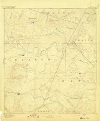 Blanco Texas Historical topographic map, 1:125000 scale, 30 X 30 Minute, Year 1894