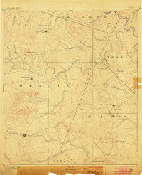 Blanco Texas Historical topographic map, 1:125000 scale, 30 X 30 Minute, Year 1894