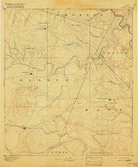 Blanco Texas Historical topographic map, 1:125000 scale, 30 X 30 Minute, Year 1894