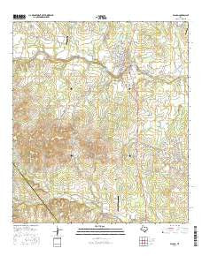 Blanco Texas Current topographic map, 1:24000 scale, 7.5 X 7.5 Minute, Year 2016