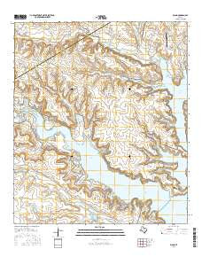 Bland Texas Current topographic map, 1:24000 scale, 7.5 X 7.5 Minute, Year 2016