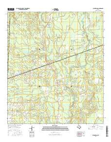 Bleakwood Texas Current topographic map, 1:24000 scale, 7.5 X 7.5 Minute, Year 2016