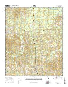 Bloomburg Texas Current topographic map, 1:24000 scale, 7.5 X 7.5 Minute, Year 2016