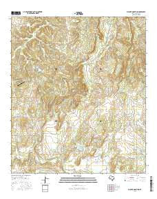 Blucher Mountain Texas Current topographic map, 1:24000 scale, 7.5 X 7.5 Minute, Year 2016