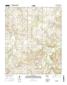 Bluegrove Texas Current topographic map, 1:24000 scale, 7.5 X 7.5 Minute, Year 2016
