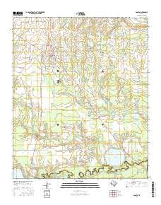 Bogata Texas Current topographic map, 1:24000 scale, 7.5 X 7.5 Minute, Year 2016