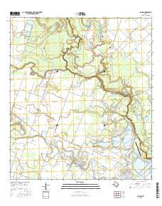Boling Texas Current topographic map, 1:24000 scale, 7.5 X 7.5 Minute, Year 2016