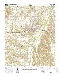 Bonham Texas Current topographic map, 1:24000 scale, 7.5 X 7.5 Minute, Year 2016