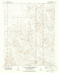 Booker SE Texas Historical topographic map, 1:24000 scale, 7.5 X 7.5 Minute, Year 1972