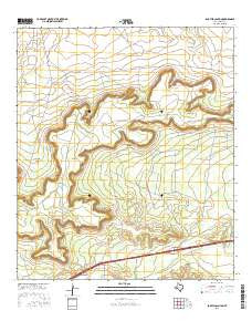 Bootleg Canyon Texas Current topographic map, 1:24000 scale, 7.5 X 7.5 Minute, Year 2016