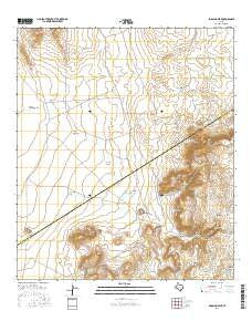 Boracho Peak Texas Current topographic map, 1:24000 scale, 7.5 X 7.5 Minute, Year 2016