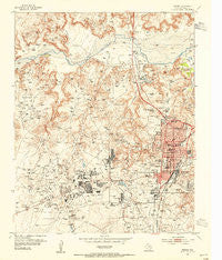 Borger Texas Historical topographic map, 1:24000 scale, 7.5 X 7.5 Minute, Year 1953