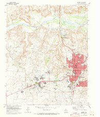Borger Texas Historical topographic map, 1:24000 scale, 7.5 X 7.5 Minute, Year 1970