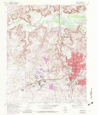 Borger Texas Historical topographic map, 1:24000 scale, 7.5 X 7.5 Minute, Year 1970