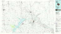 Borger Texas Historical topographic map, 1:100000 scale, 30 X 60 Minute, Year 1986
