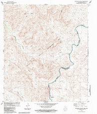 Bourland Canyon Texas Historical topographic map, 1:24000 scale, 7.5 X 7.5 Minute, Year 1983