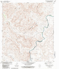 Bourland Canyon Texas Historical topographic map, 1:24000 scale, 7.5 X 7.5 Minute, Year 1983